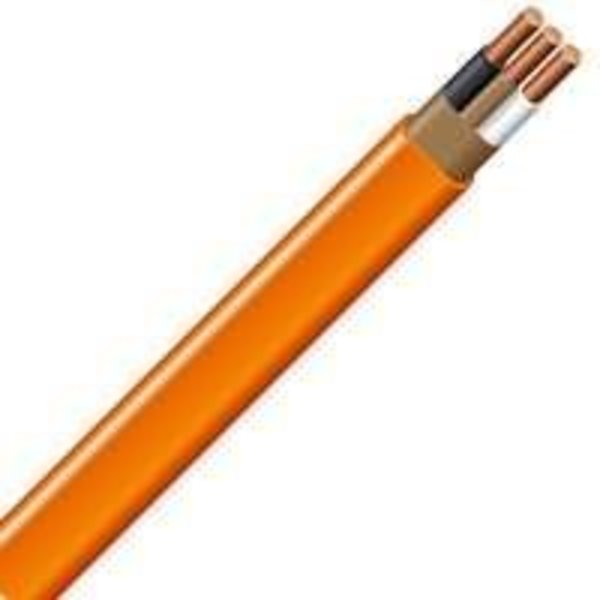 Southwire Southwire 10/2NM-WGX100 Type NM-B Sheathed Cable, 10 AWG, 100 ft L, Orange Nylon Sheath 10/2NM-WGX100